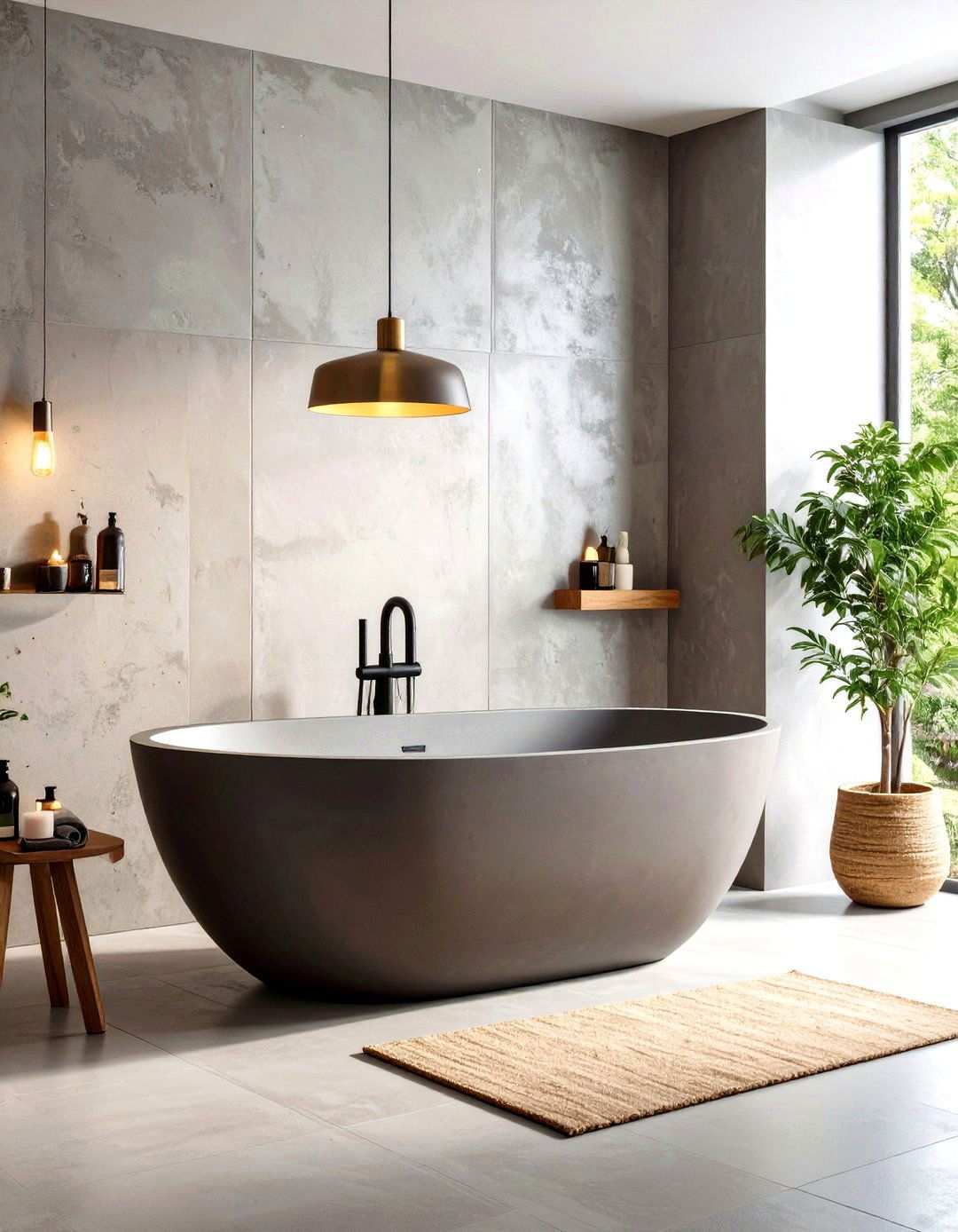 Microcement Bathtub Surround Urban Edge - 20 Bathtub Surround Ideas