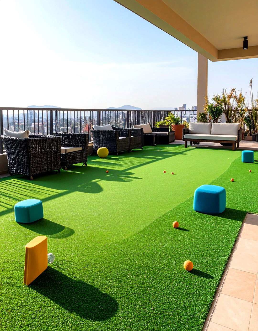 Mini Golf Course Artificial Grass Design - 20 Artificial Grass Balcony Design