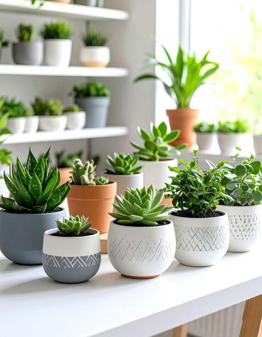 Minimalist Painted Pot Clean Simplicity - 20 Painted Pot Ideas