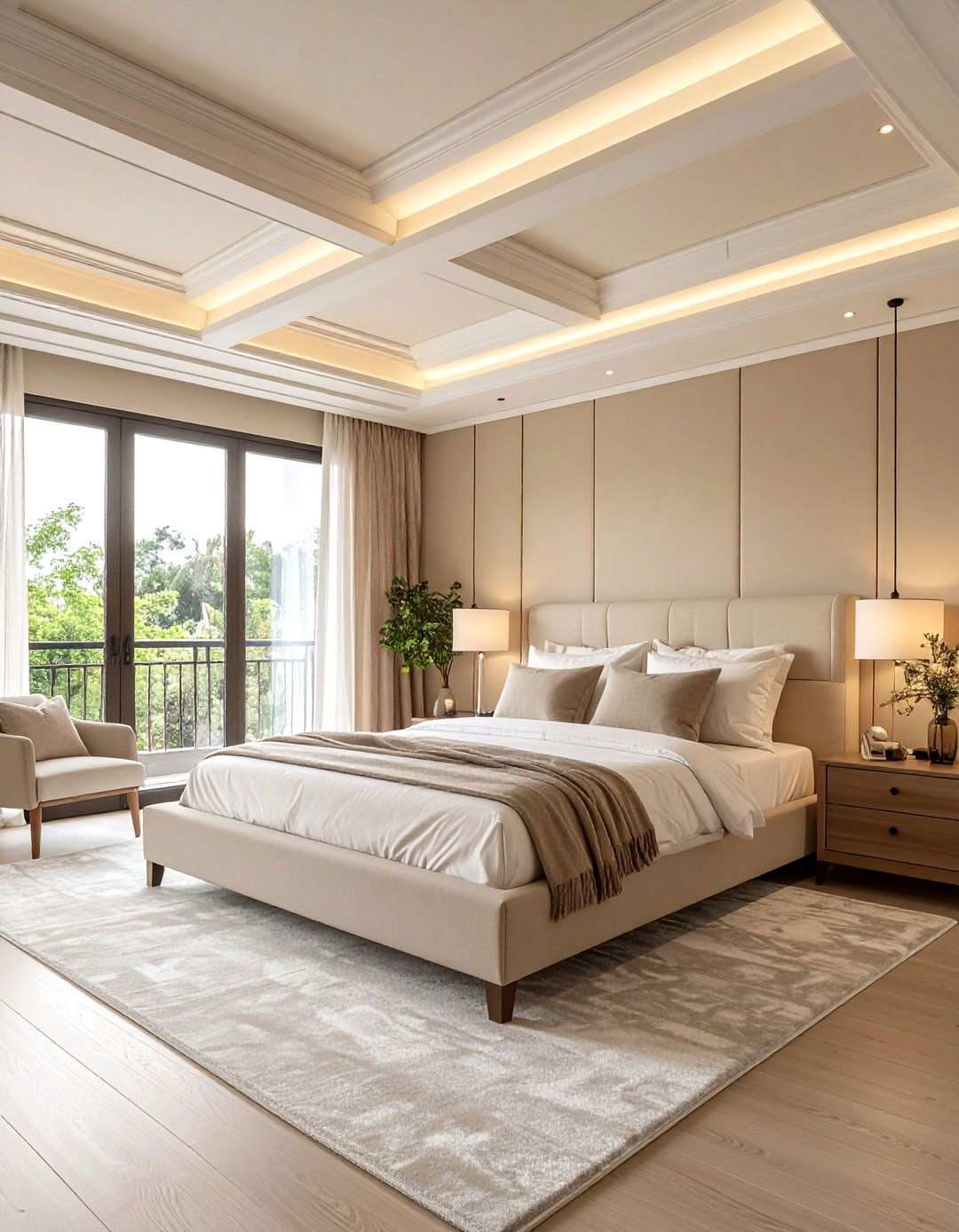 Mix Beige and Crisp White for Airy Balance - 20 Beige Bedroom Ideas