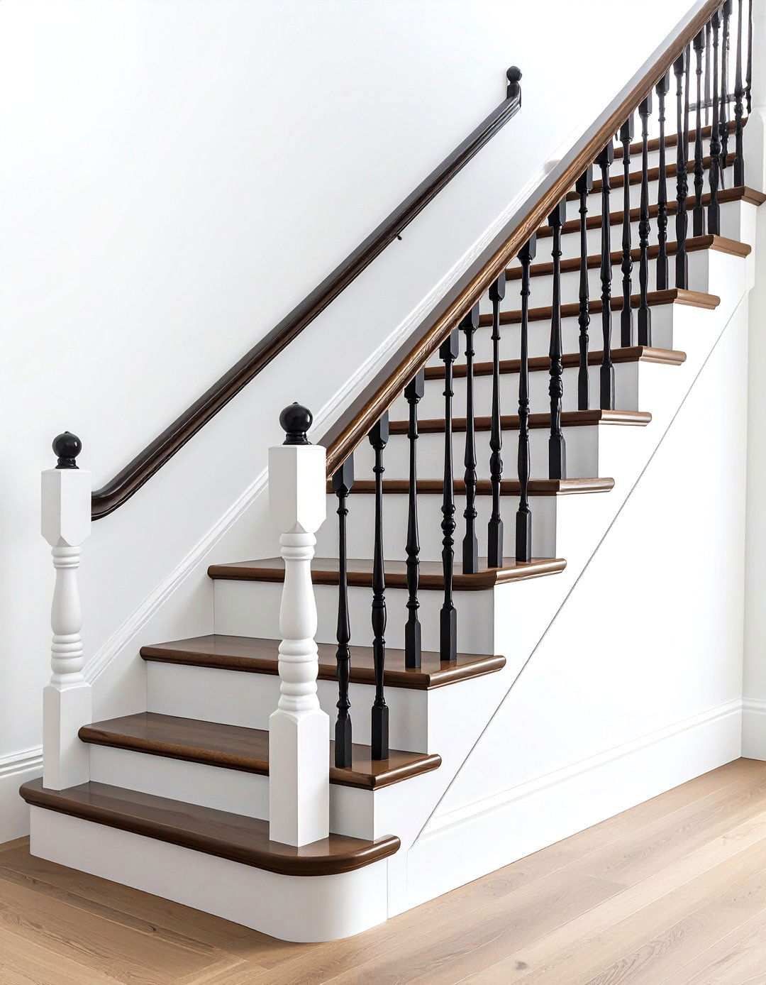 Mixed Material Railing Basement Stairs - 20 Basement Stair Ideas