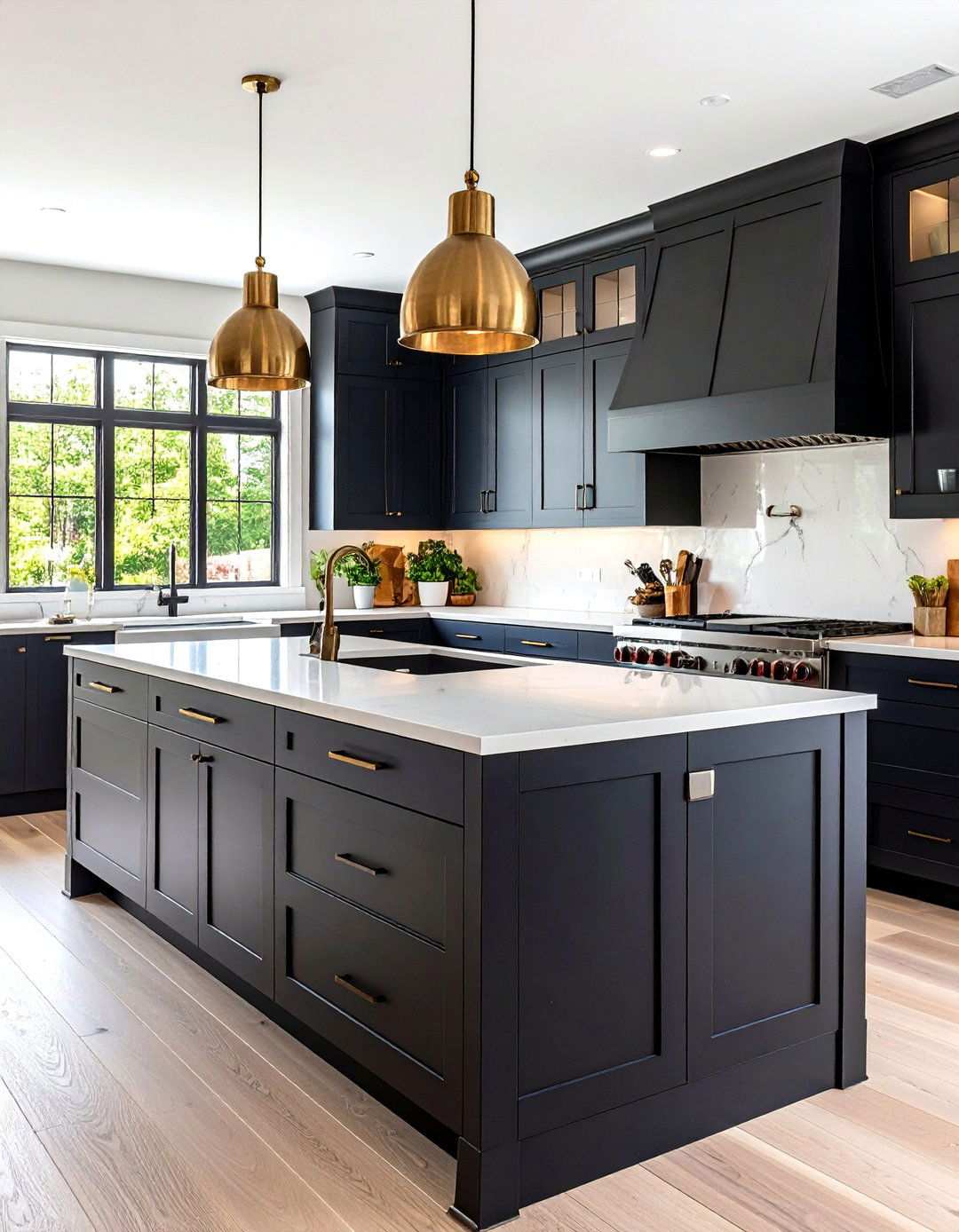 Mixed Metal Moments Add Depth - 20 Black and White Kitchen Ideas