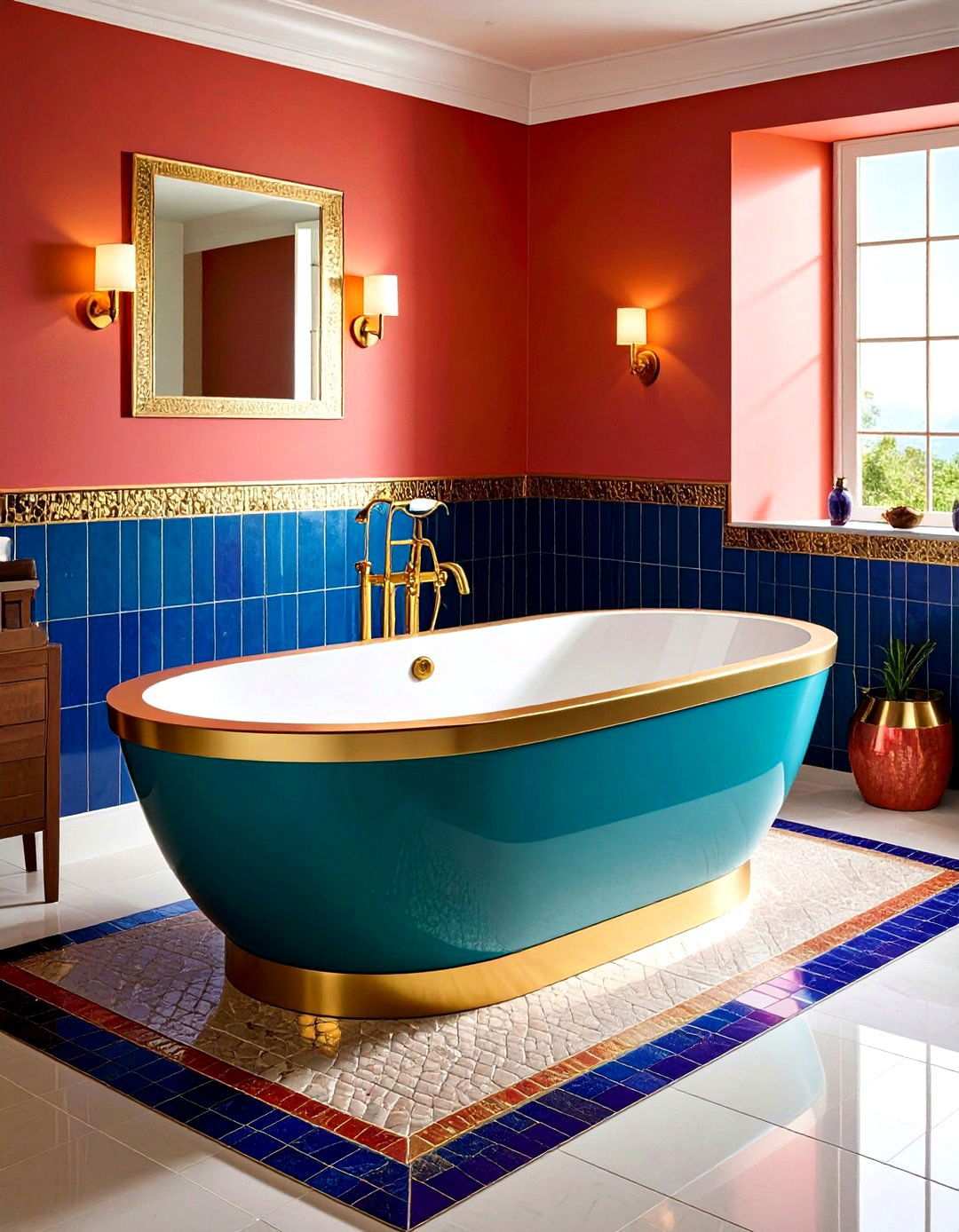 Mixed Metal Trim Bathtub Surround Luxe Detailing - 20 Bathtub Surround Ideas