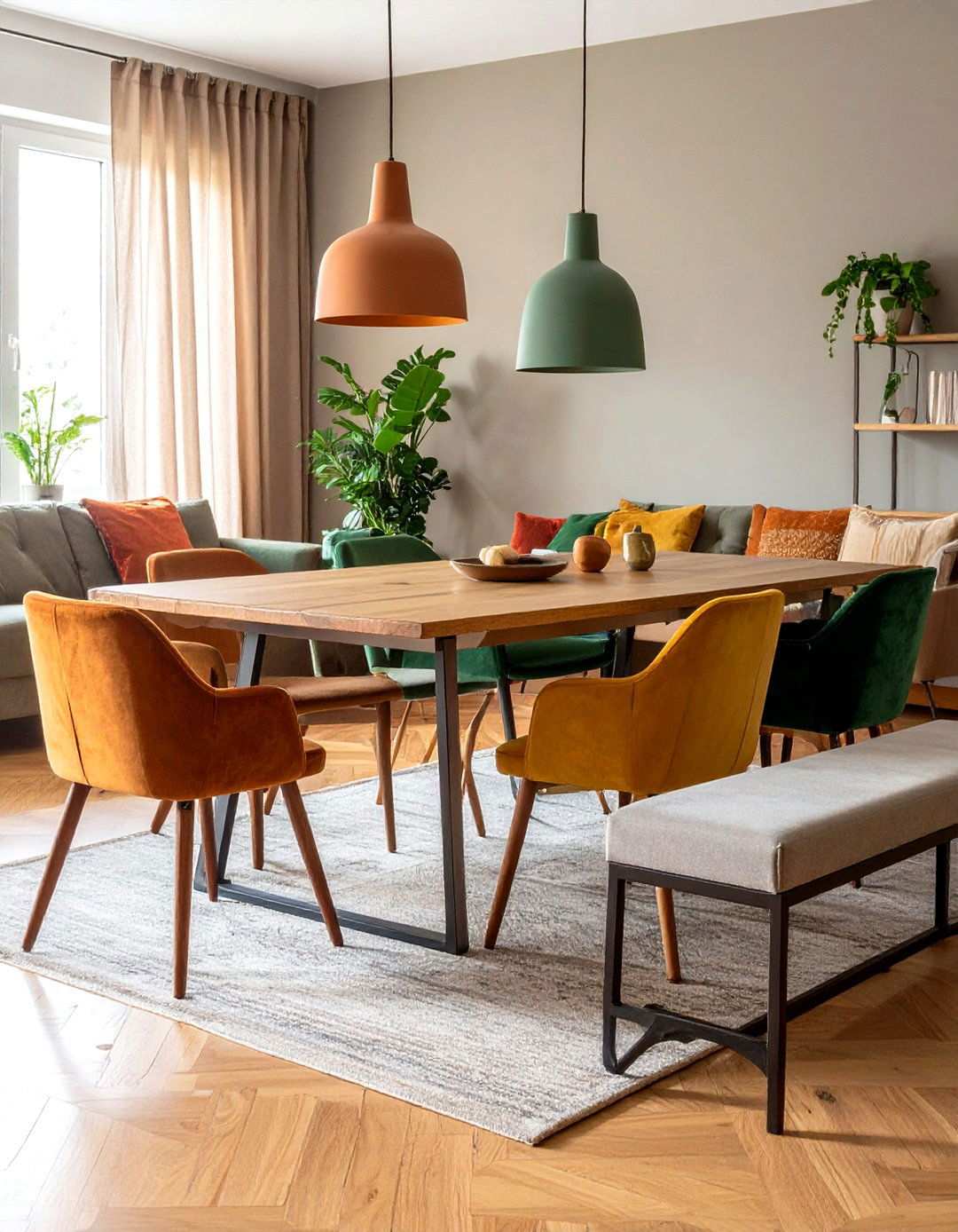Mixed Seating Arrangements for Eclectic s Dining Personality - 20 70s Dining Room Design Ideas