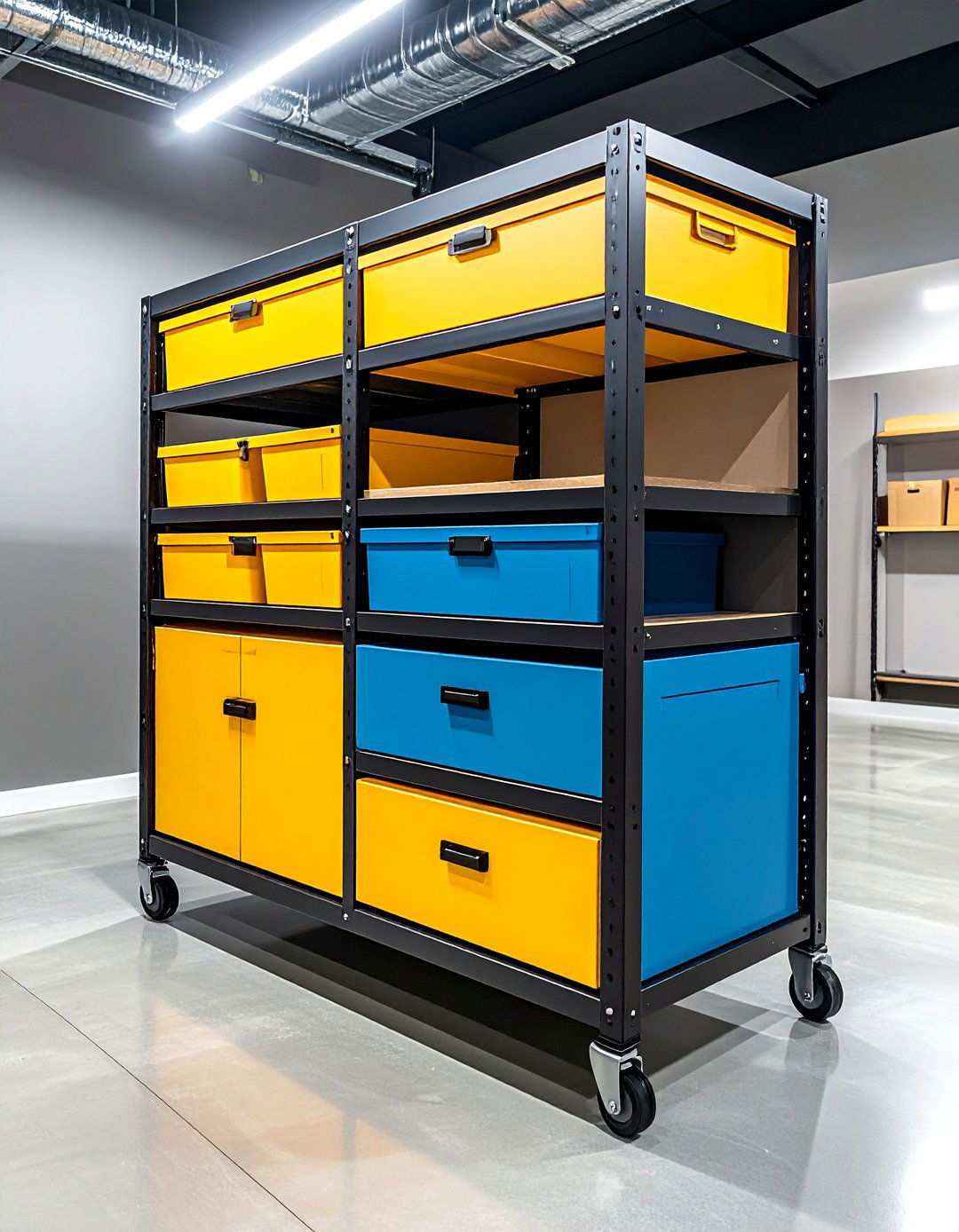 Mobile Storage Cabinets for Organization - 20 Basement Furniture Ideas