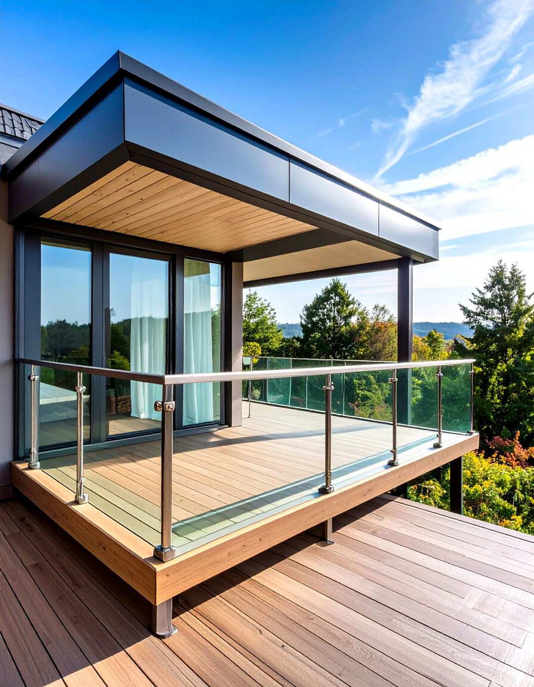 Modern A Frame Balcony Railing and Safety Features - 20 a Frame House With Balcony