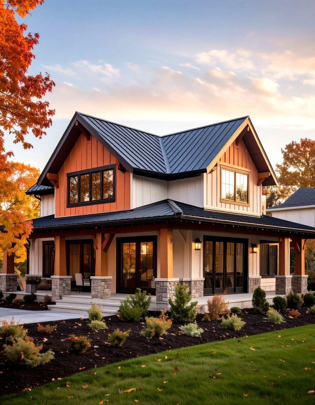 Modern Farmhouse Red Barndominium Revival - 20 Barndominium Exterior Ideas
