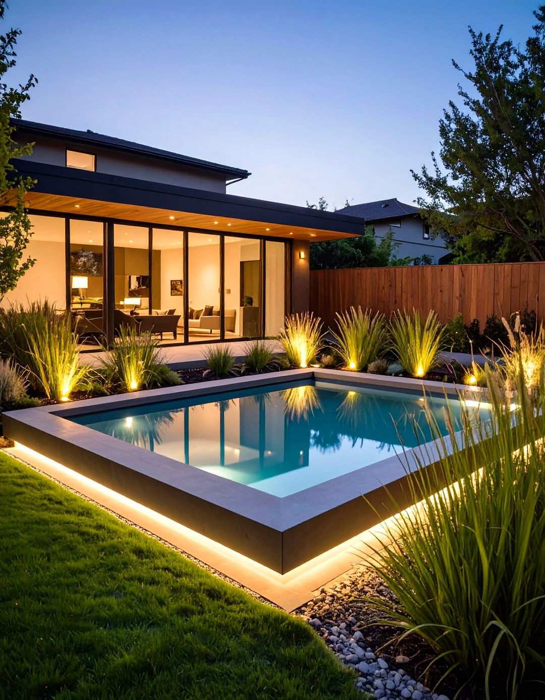 Modern Geometric Pond Designs - 20 Backyard Pond Ideas