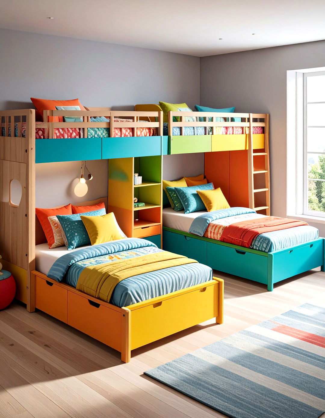 Modular Bed Components for Customizable Arrangements - 20 2 Beds in One Small Room Ideas