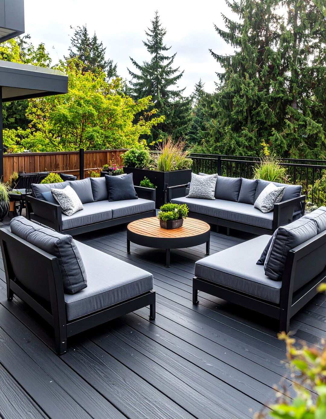 Modular Seating for Flexible Layouts - 20 Black Deck Ideas