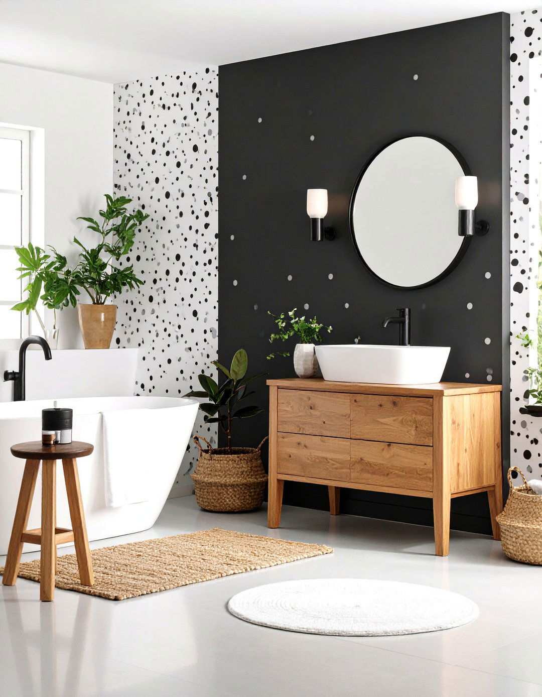 Monochrome Minimalist Wallpaper Precision - 20 Bathroom Wallpaper Ideas