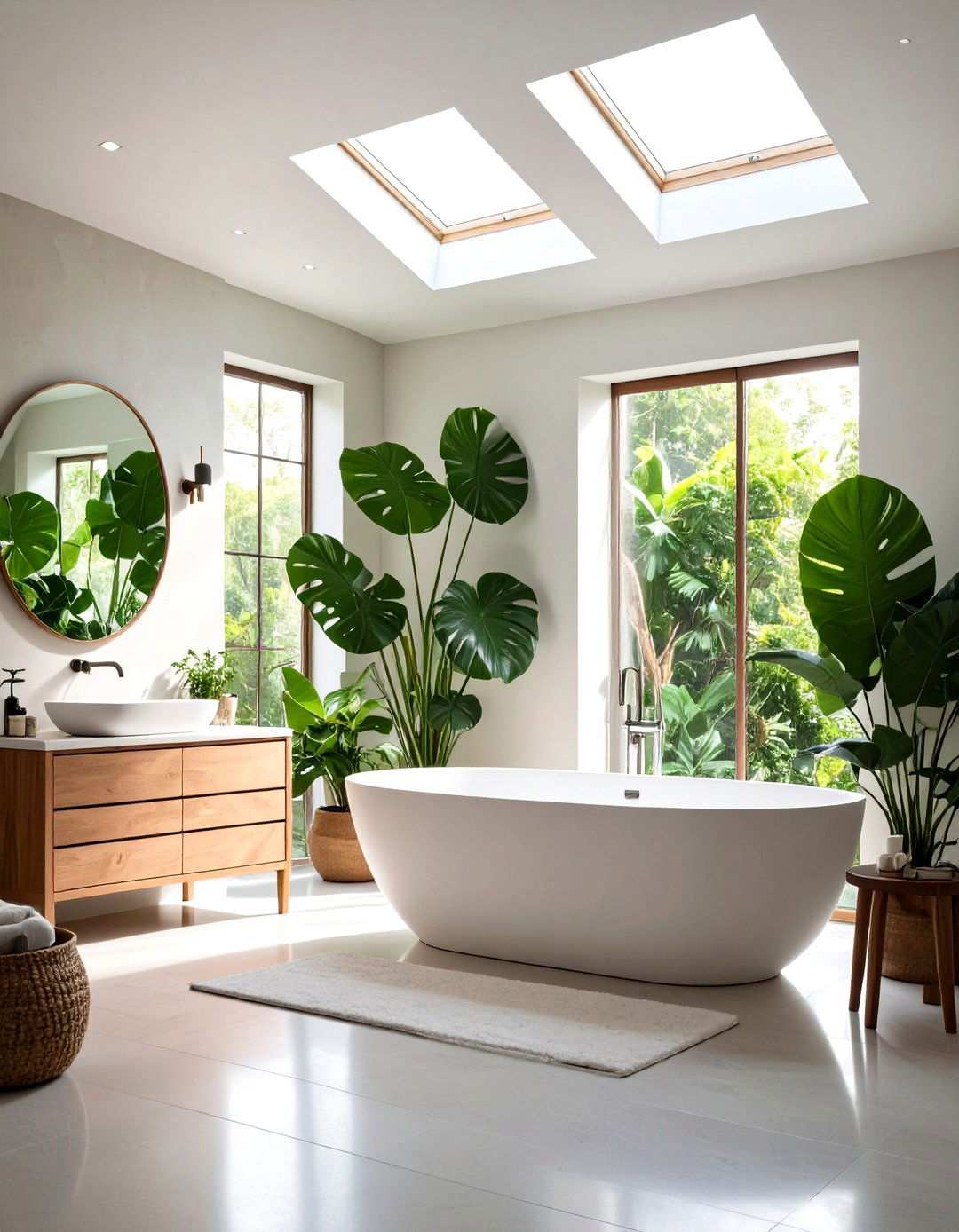 Monstera Deliciosa Bathroom Plant for Statement Making - 20 Best Plants for Bathroom