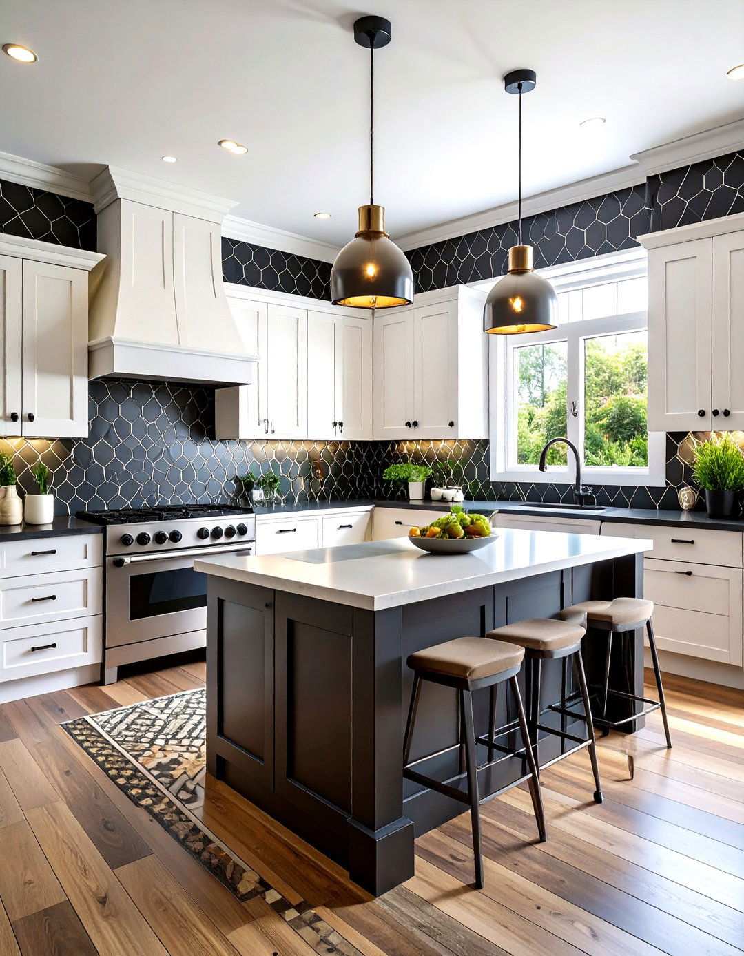 Mosaic Black and White Kitchen Backsplash - 20 Black and White Kitchen Backsplash Ideas