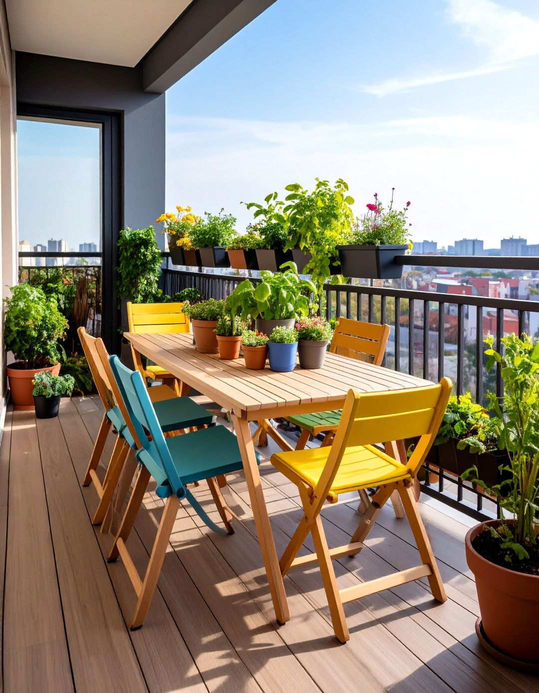 Multi Functional Balcony Garden Space - 20 Balcony Garden Ideas