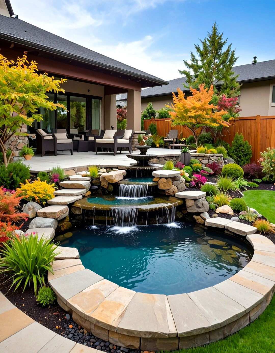 Multi Level Terraced Pond Systems - 20 Backyard Pond Ideas