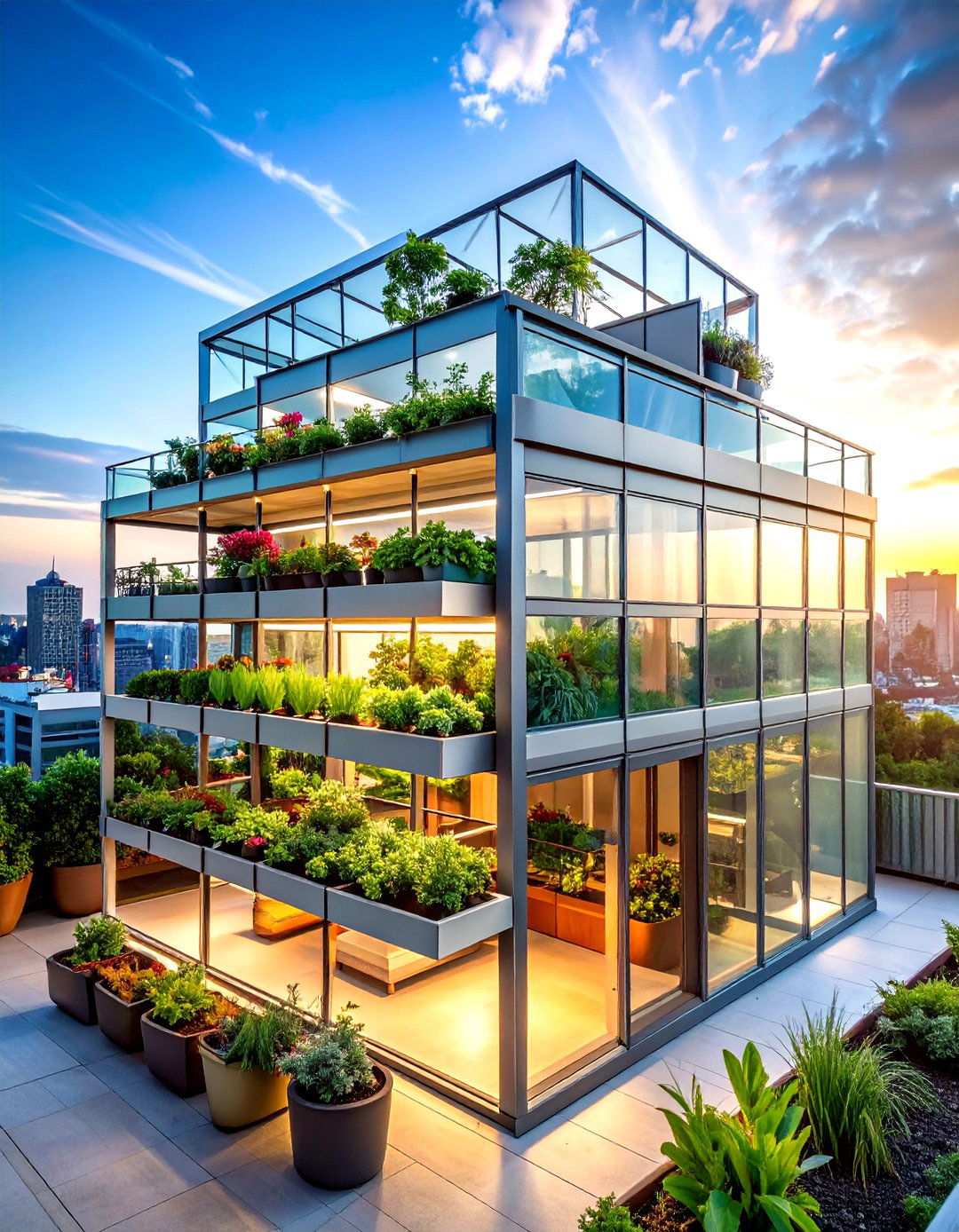 Multi Tier Rooftop Greenhouse - 20 Rooftop Greenhouse Ideas