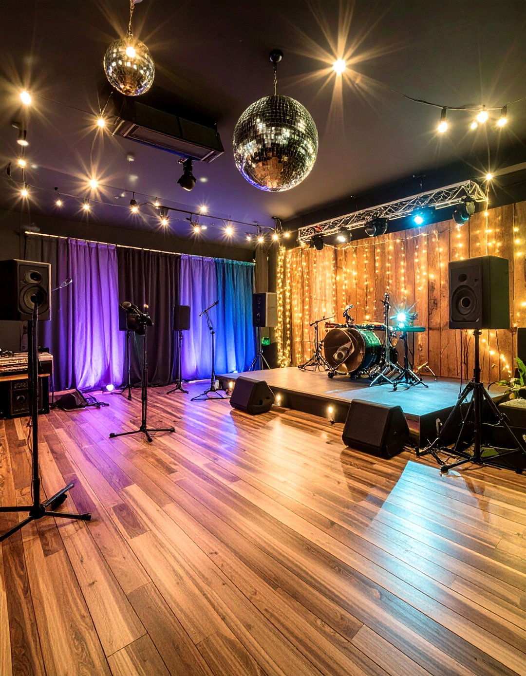 Music and Karaoke Entertainment Stage - 20 Basement Game Room Ideas