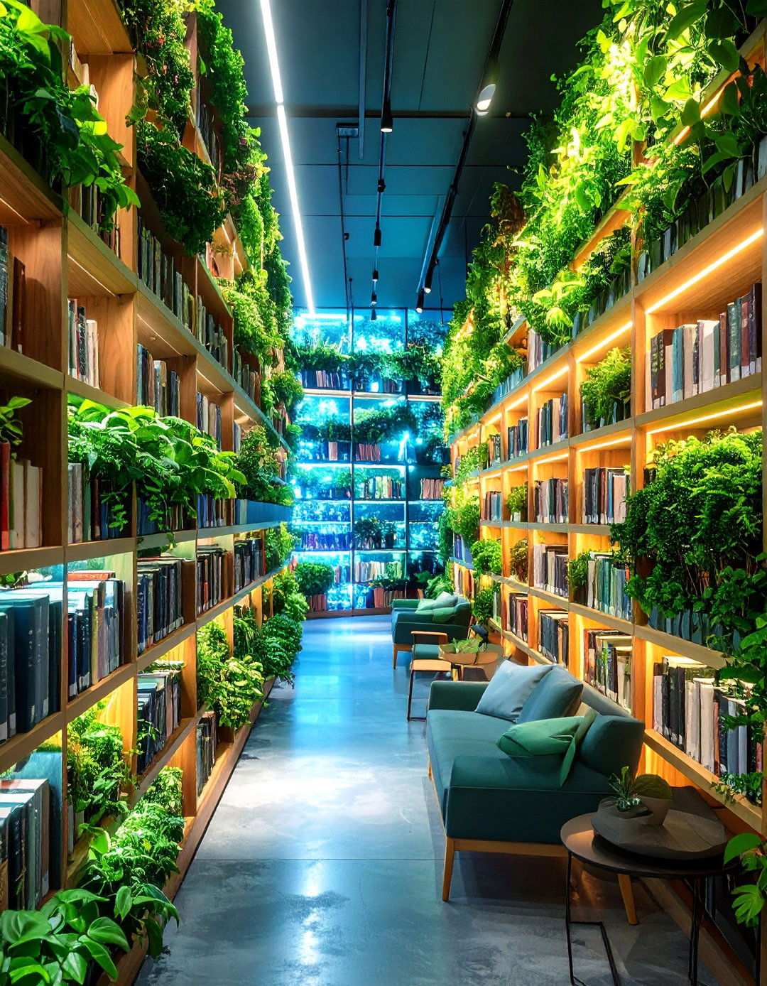 Nano Garden Libraries with Living Book Storage Systems - 20 2100s Room Ideas