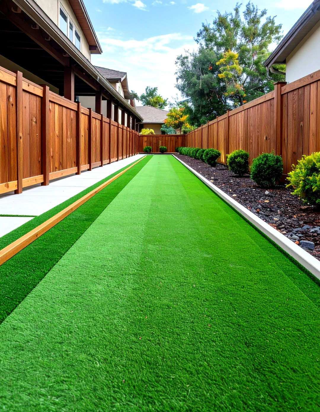 Narrow Strip Putting Green Design - 20 Backyard Putting Green Ideas