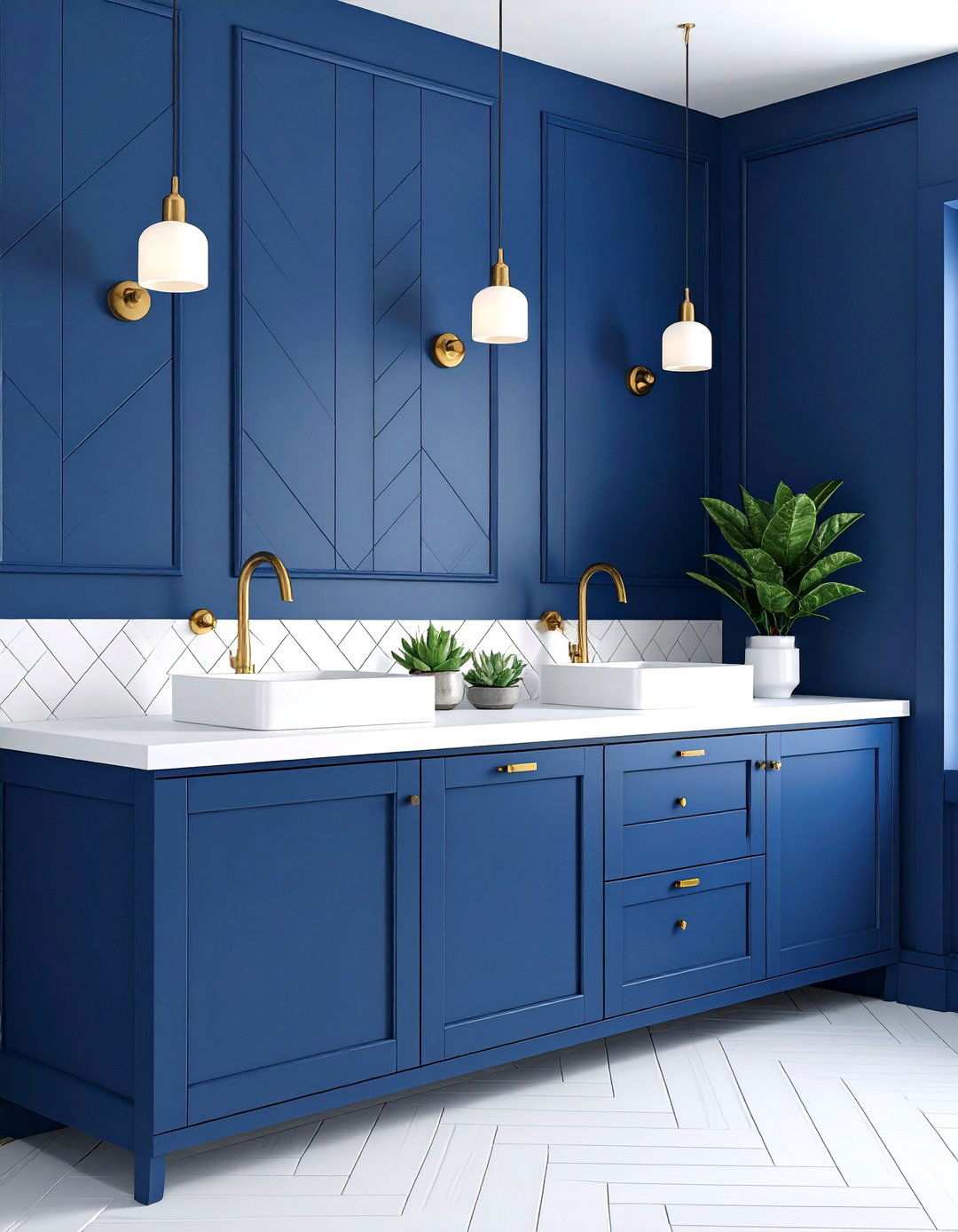 Navy Blue Bathroom Nautical Chic - 20 Bathroom Color Ideas