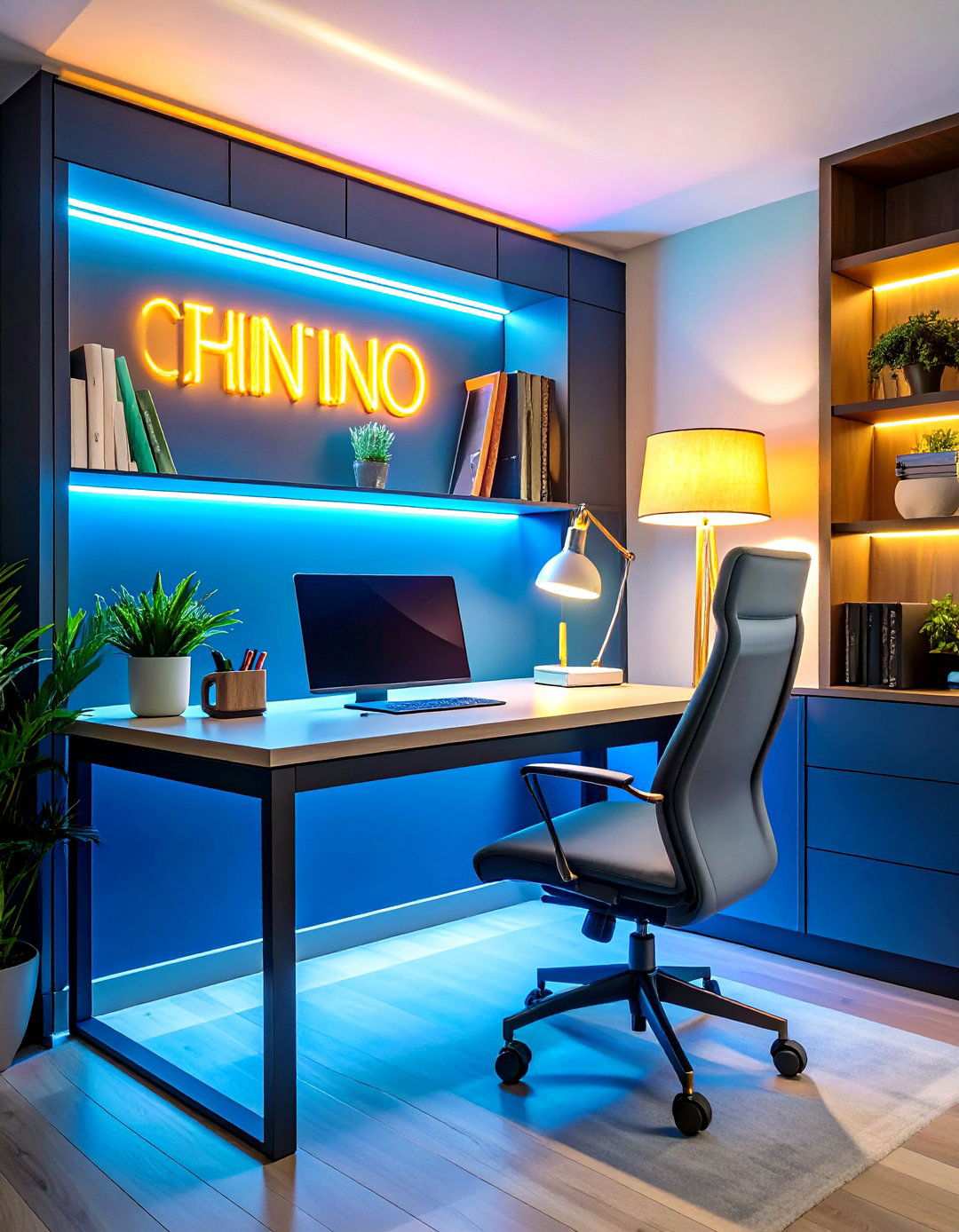 Neon Accent Lighting for s Energy - 20 1990s Interior Design Ideas