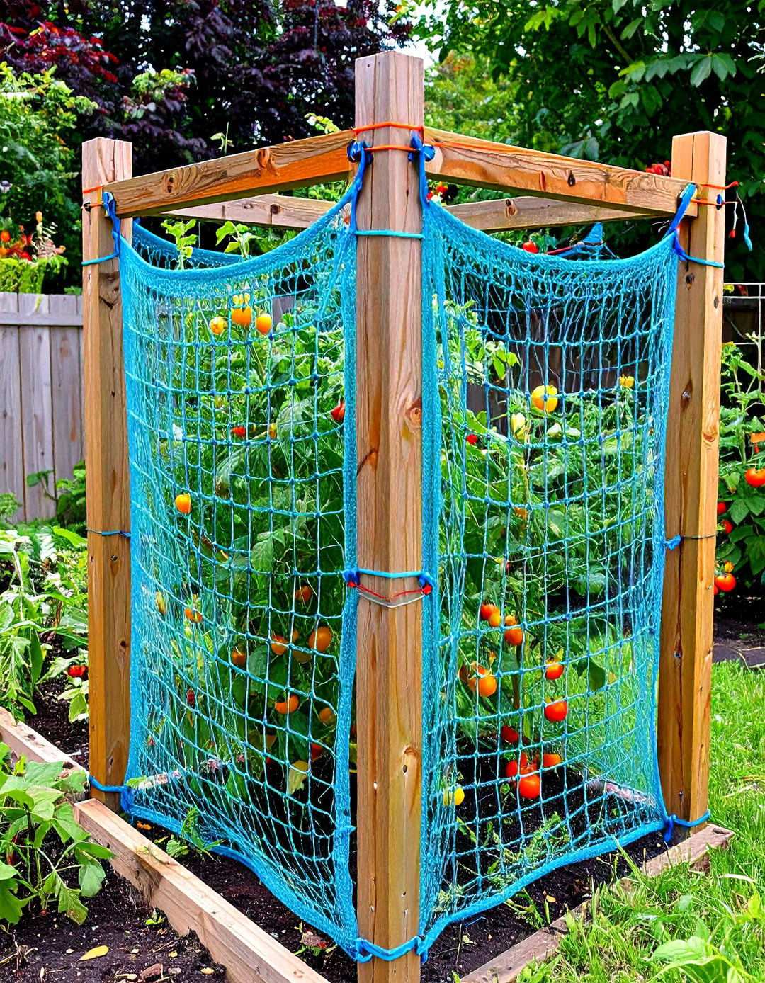 Netting Trellis - 20 Tomato Trellis Ideas