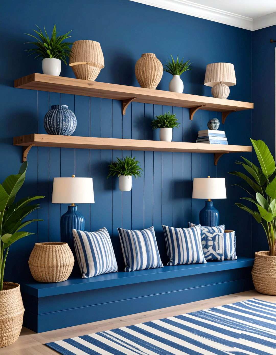Ocean Inspired Accent Walls Revitalize Beach House Decor - 20 Beach House Decor Ideas