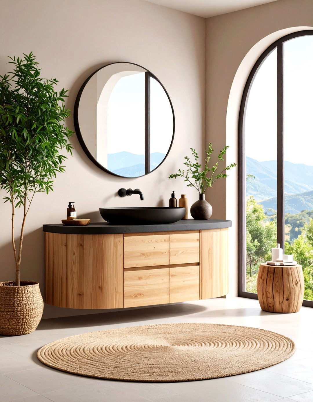 Organic Modern Bathroom Harmony - 20 Aesthetic Bathroom Ideas