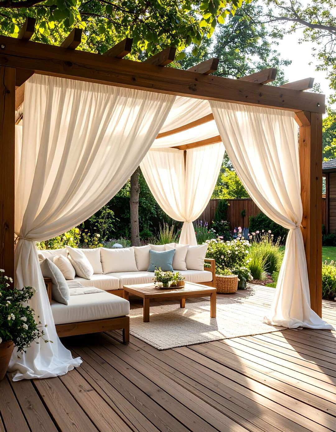 Outdoor Curtains and Privacy Screens for Backyard Seclusion - 20 Backyard Decor Ideas