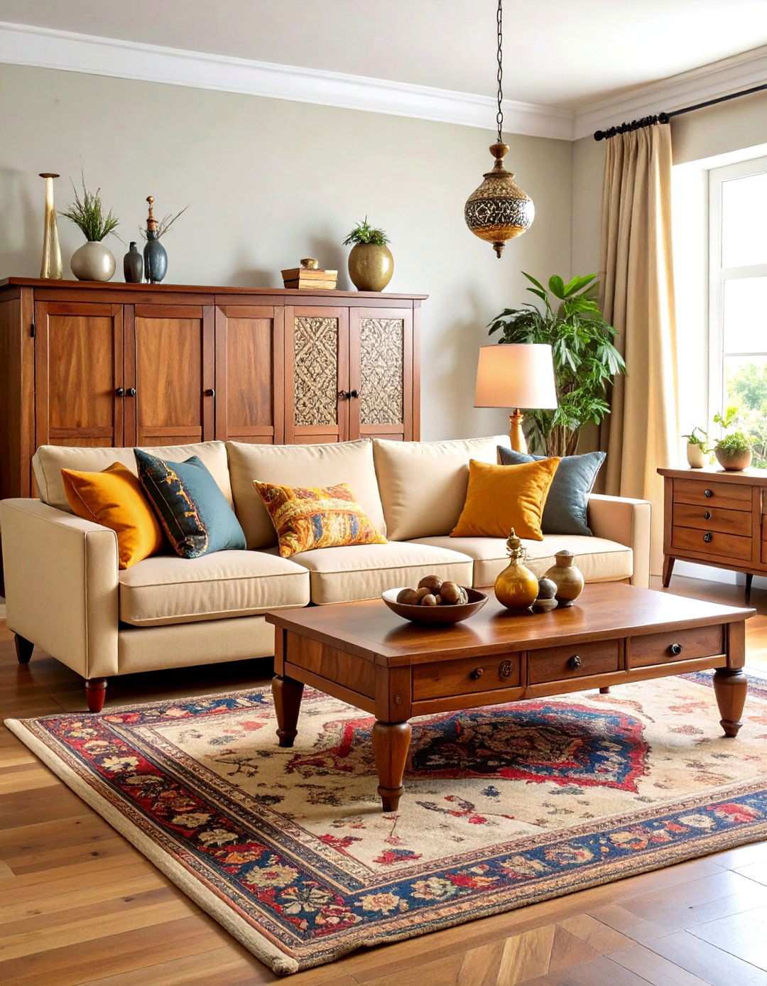 Pair Vintage Pieces With a Beige Couch - 20 Beige Couch Living Room Ideas