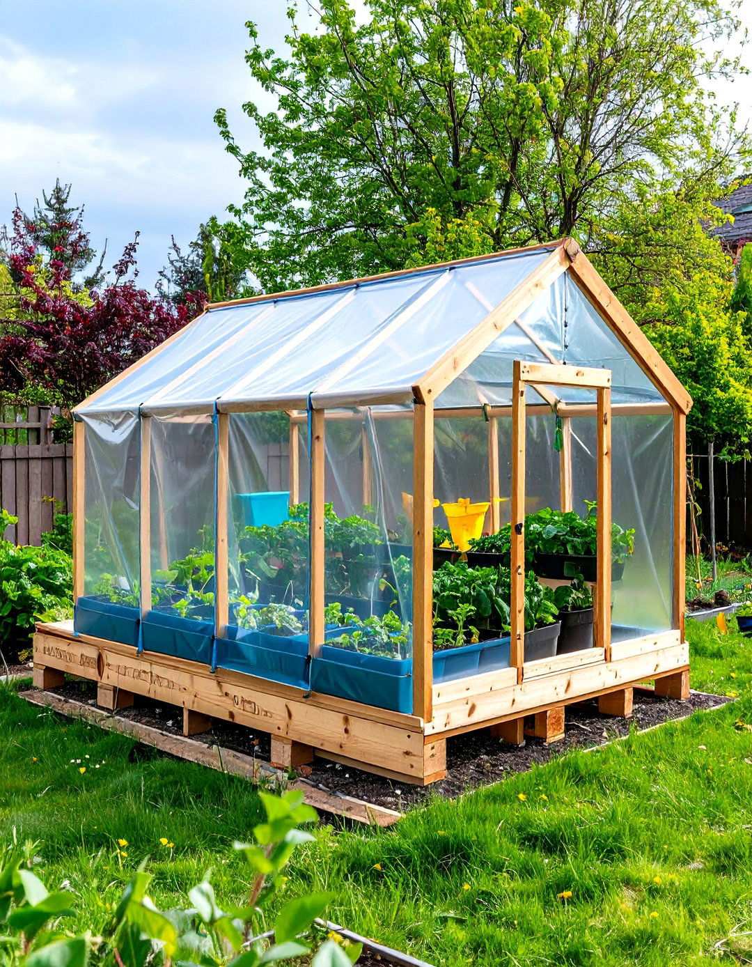 Pallet Cold Frame Greenhouse Extension - 20 Pallet Garden Ideas