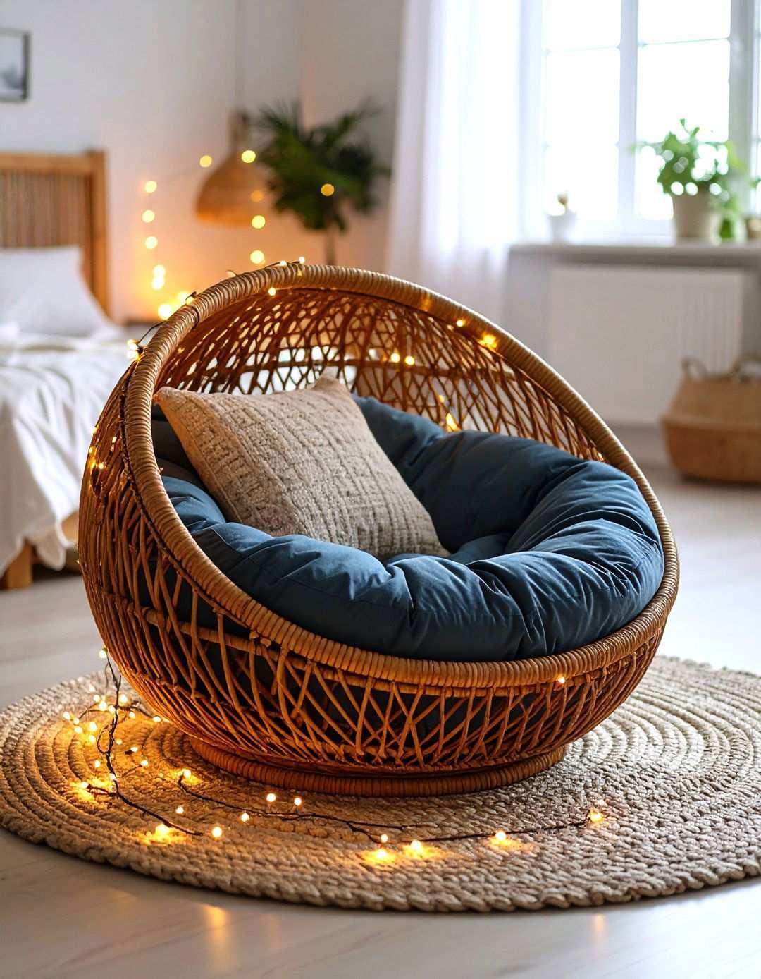Papasan Bedroom Chair for a Cozy Nest - 20 Bedroom Chair Ideas