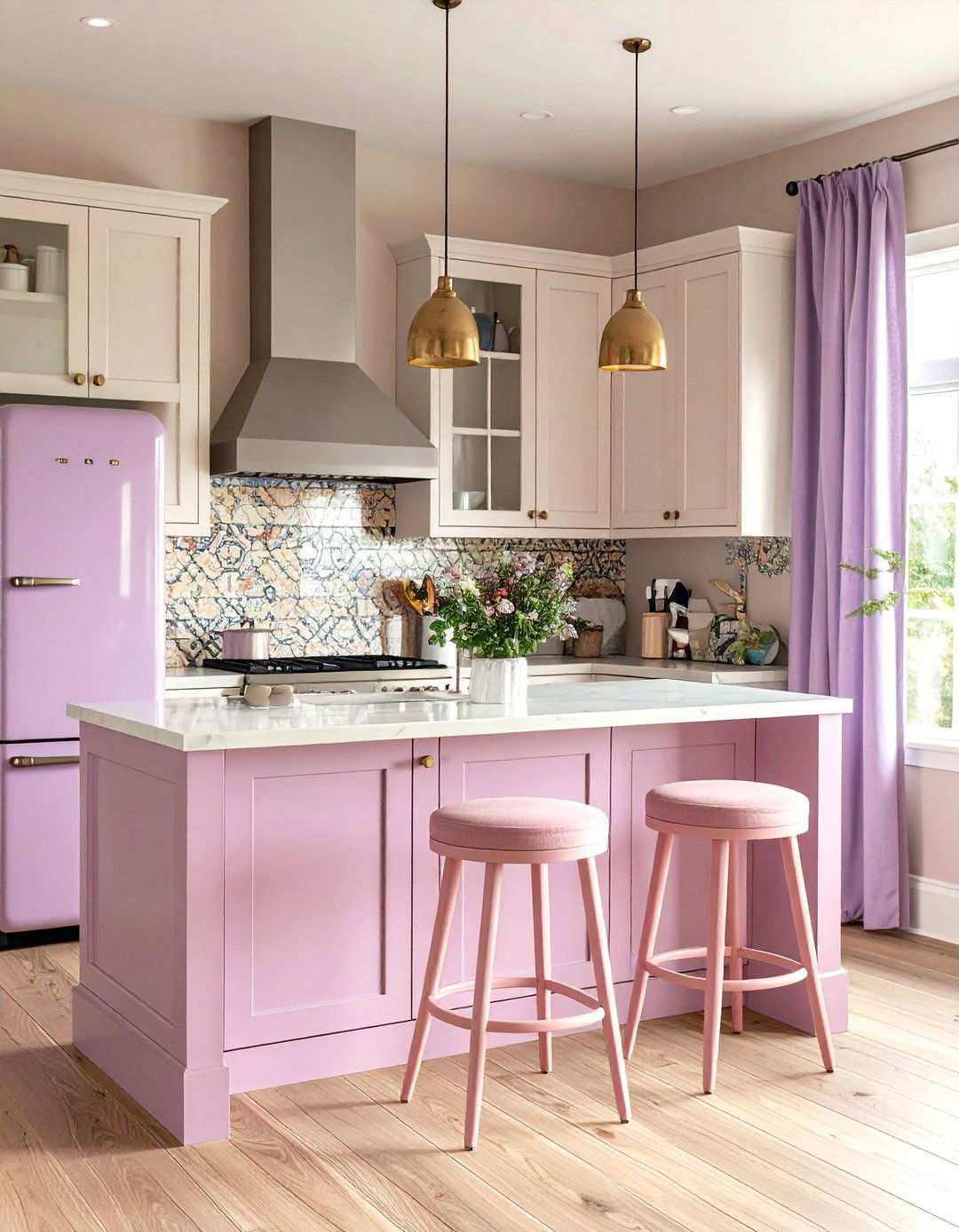 Pastel Kitchen Color Palettes with Mauve Accents - 20 1980s Kitchen Ideas