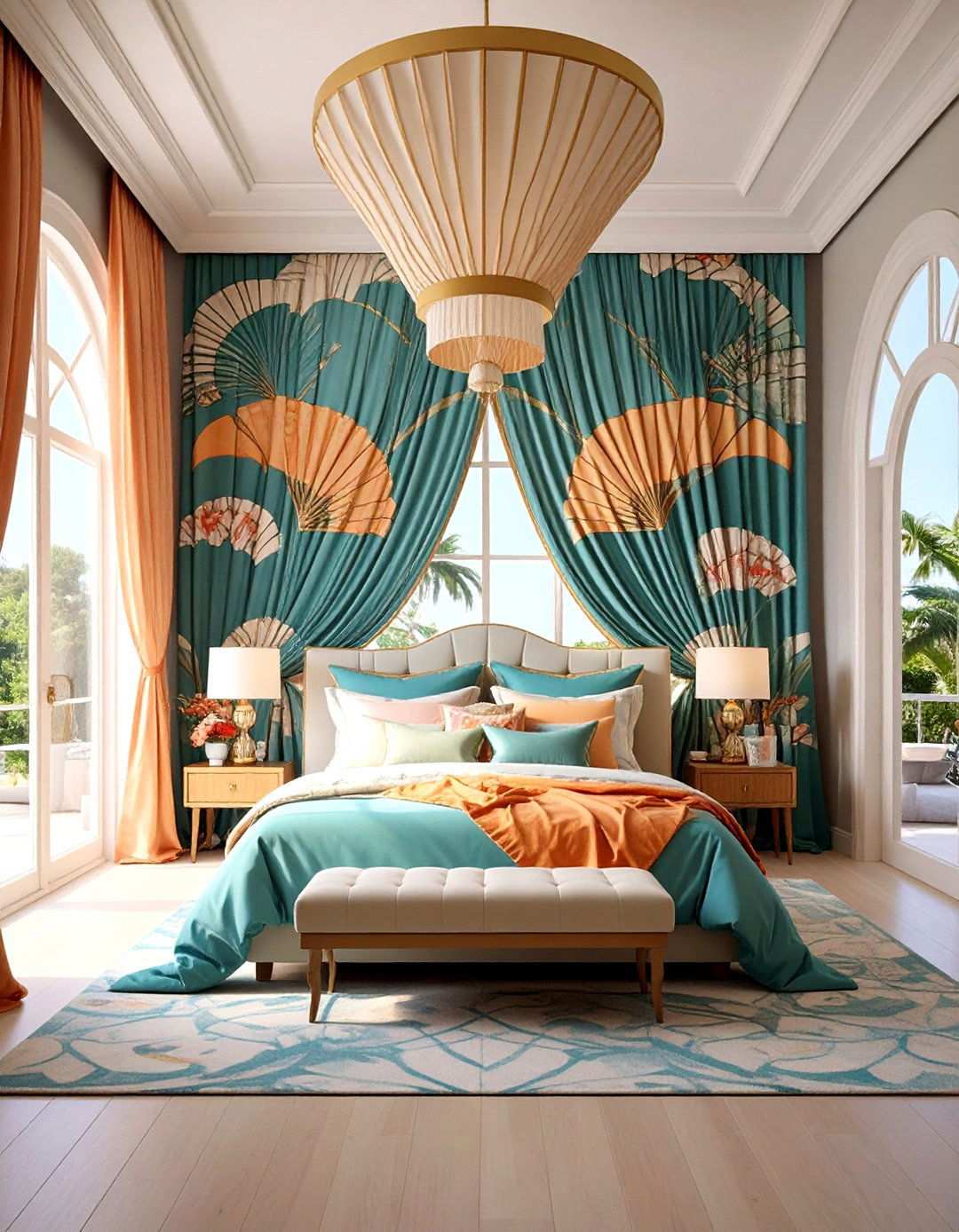 Pattern Drenched Statement Curtains - 20 Bedroom Curtain Ideas
