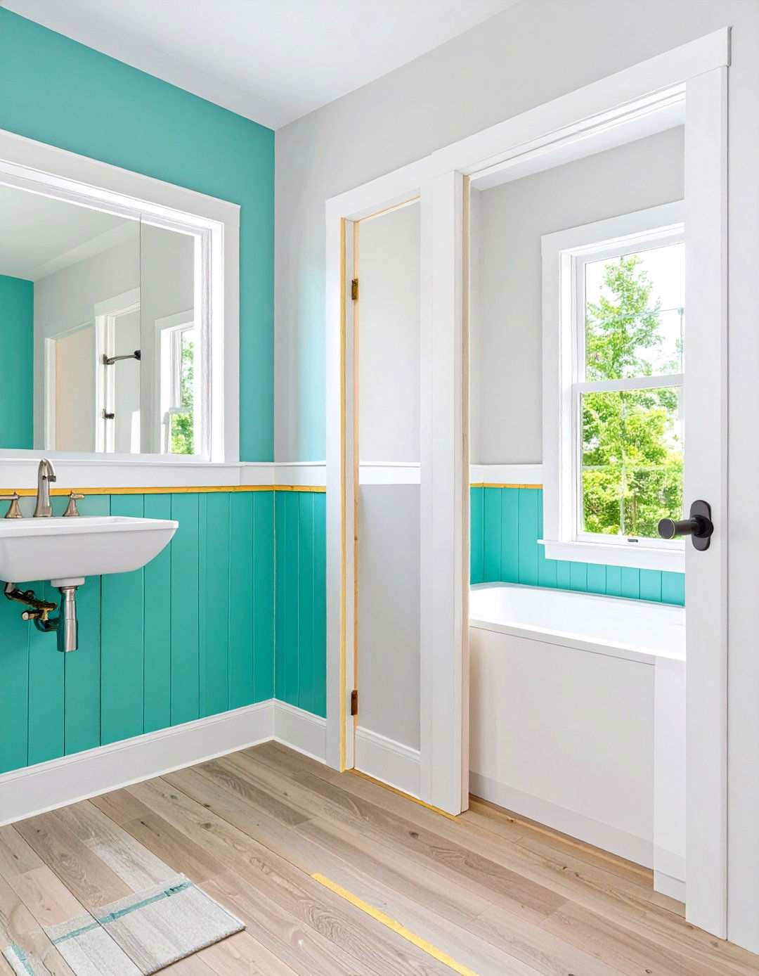 Peel and Stick Bathroom Wainscoting for Renters - 20 Bathroom Wainscoting Ideas