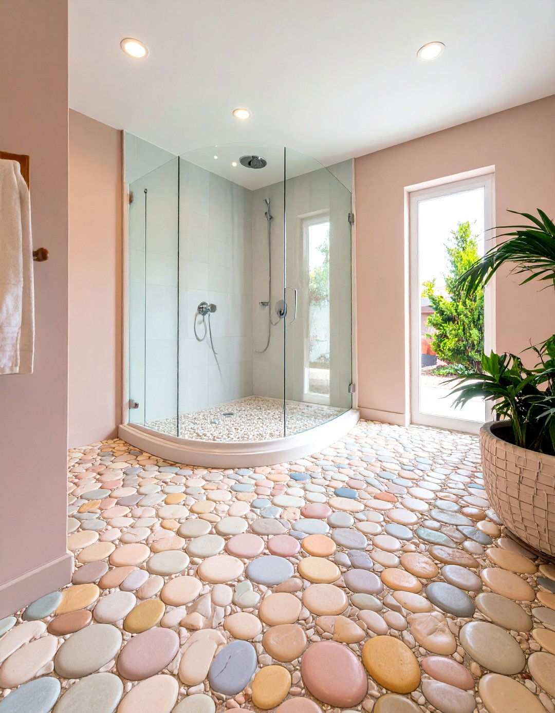 Penny Rounds Offer Playful Curves and Extra Grip - 20 Bathroom Tile Ideas