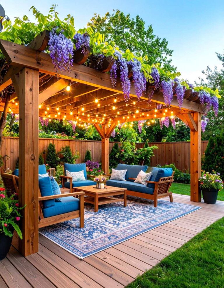 Pergola Draped in Vines Elevates the Backyard Oasis - 20 Backyard Oasis Ideas