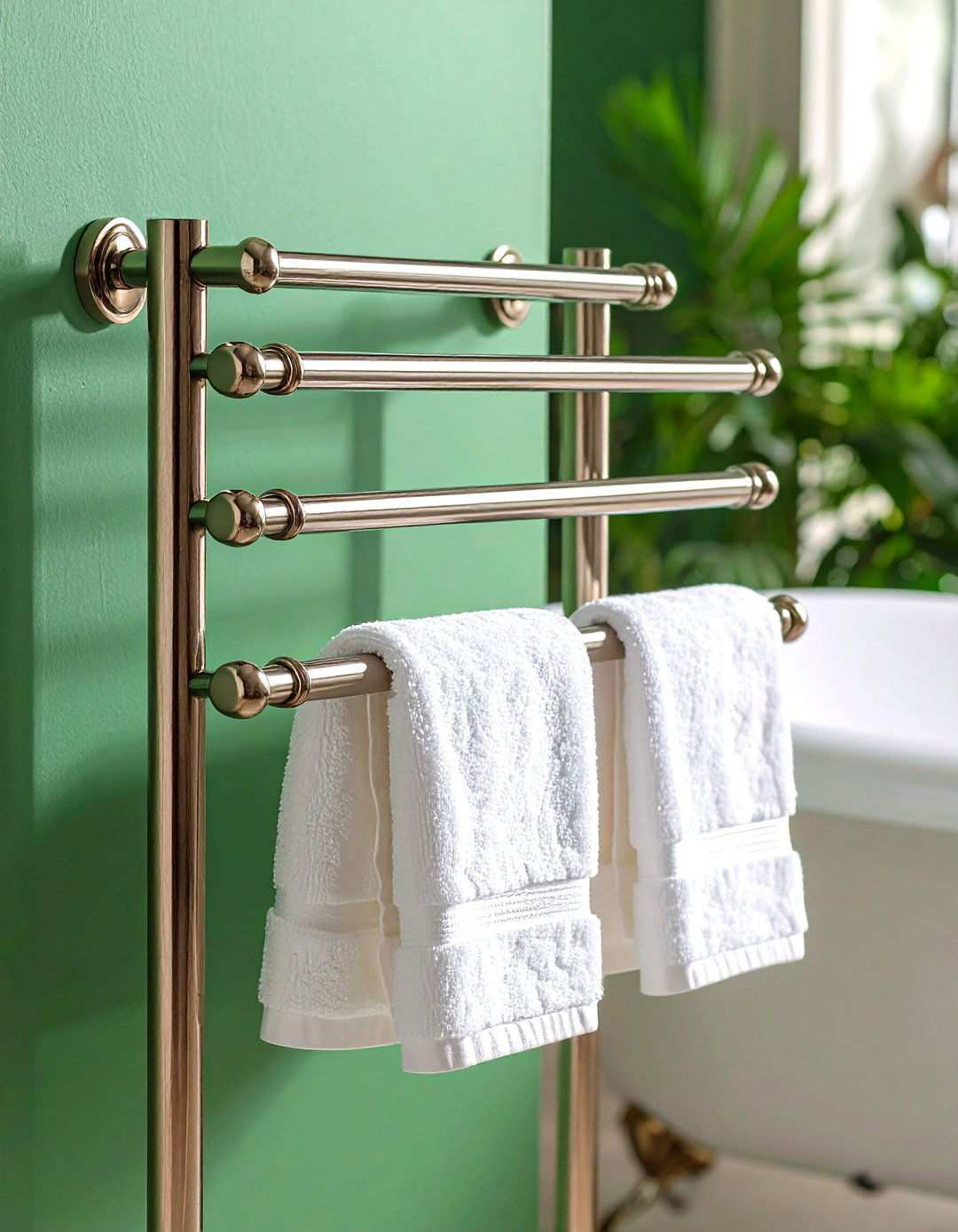 Pivoting Towel Rack for Effortless Access - 20 Bathroom Towel Rack Ideas