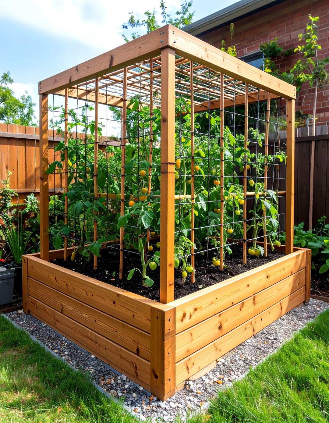 Planter Box Trellis - 20 Tomato Trellis Ideas