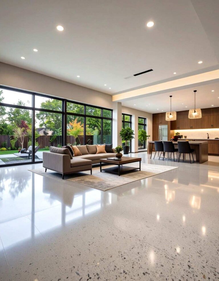 Polished Concrete Basement Floor Sleek Durability - 20 Basement Floor Ideas