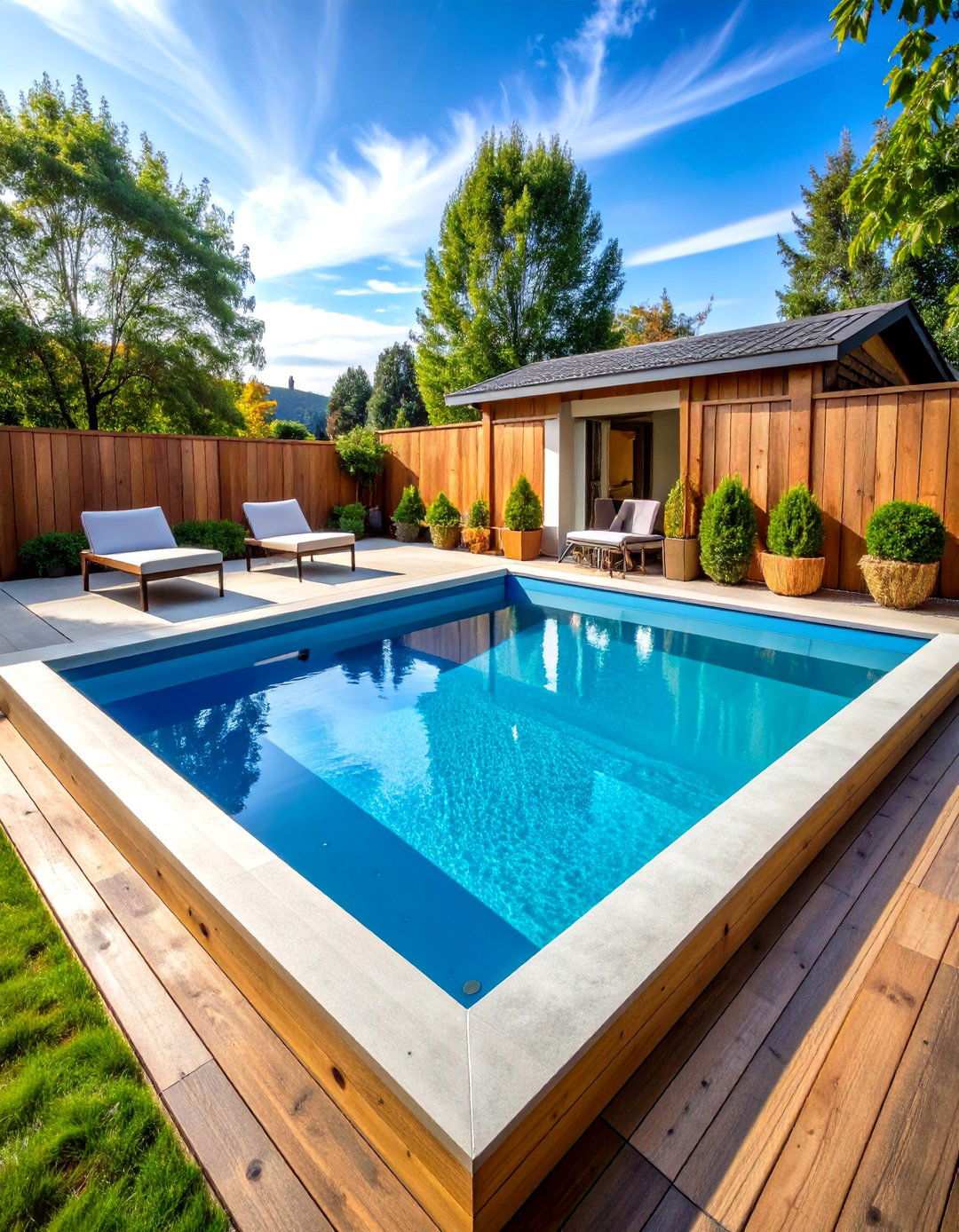 Pond Liner Sunken Plunge Pool - 20 Backyard Pool Ideas on a Budget