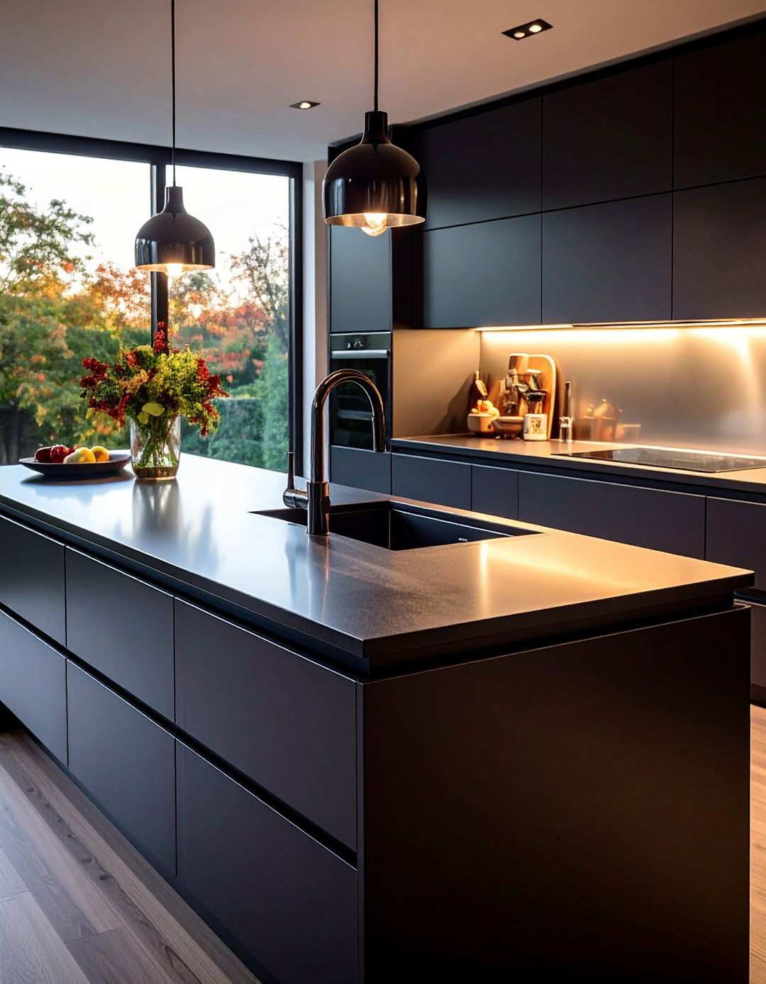 Powder Coated Steel Brings Chef Level Utility - 20 Black Kitchen Countertops