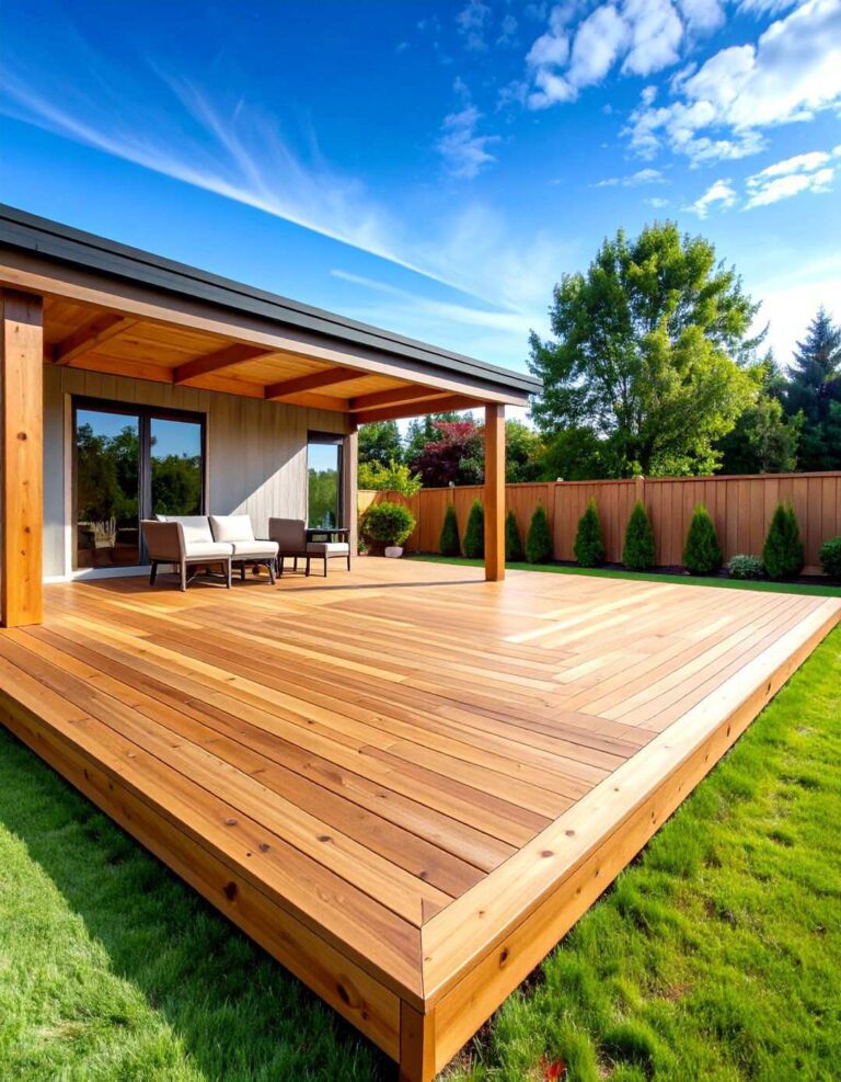 Pressure Treated Wood Deck Construction - 20 Backyard Deck Ideas on a Budget