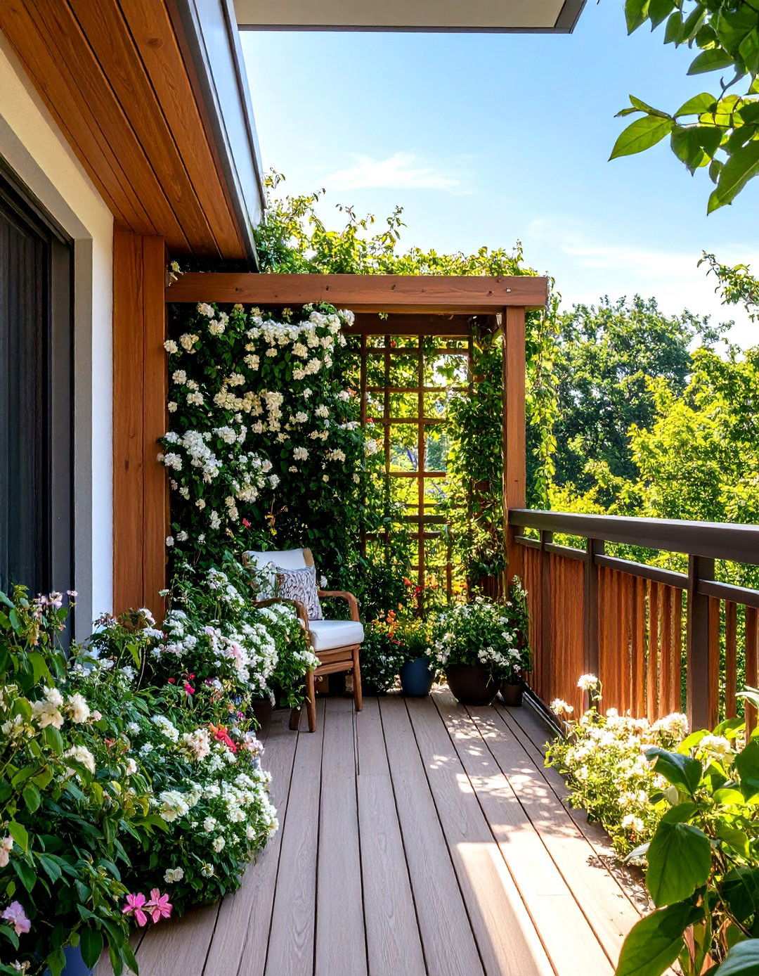 Privacy Screen Balcony Garden with Living Walls - 20 Balcony Garden Ideas