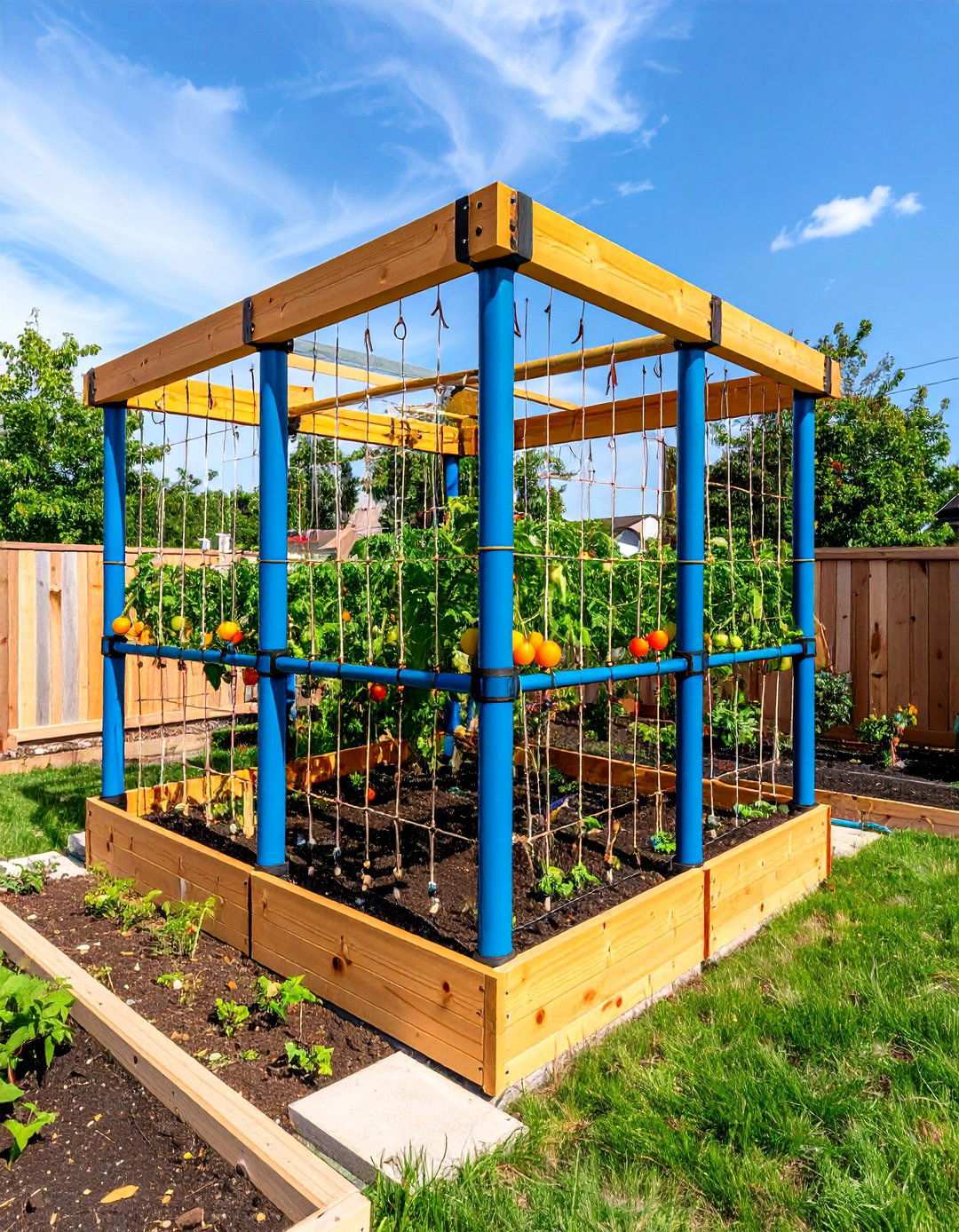 PVC Pipe Trellis - 20 Tomato Trellis Ideas