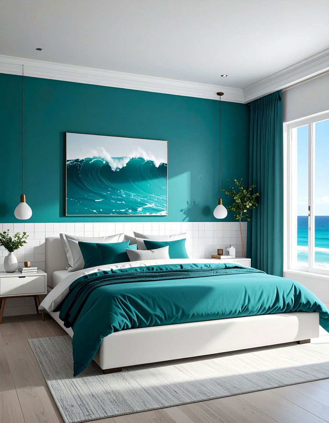 Raging Sea Deep Teal Accent Wall - 20 Accent Wall Colors