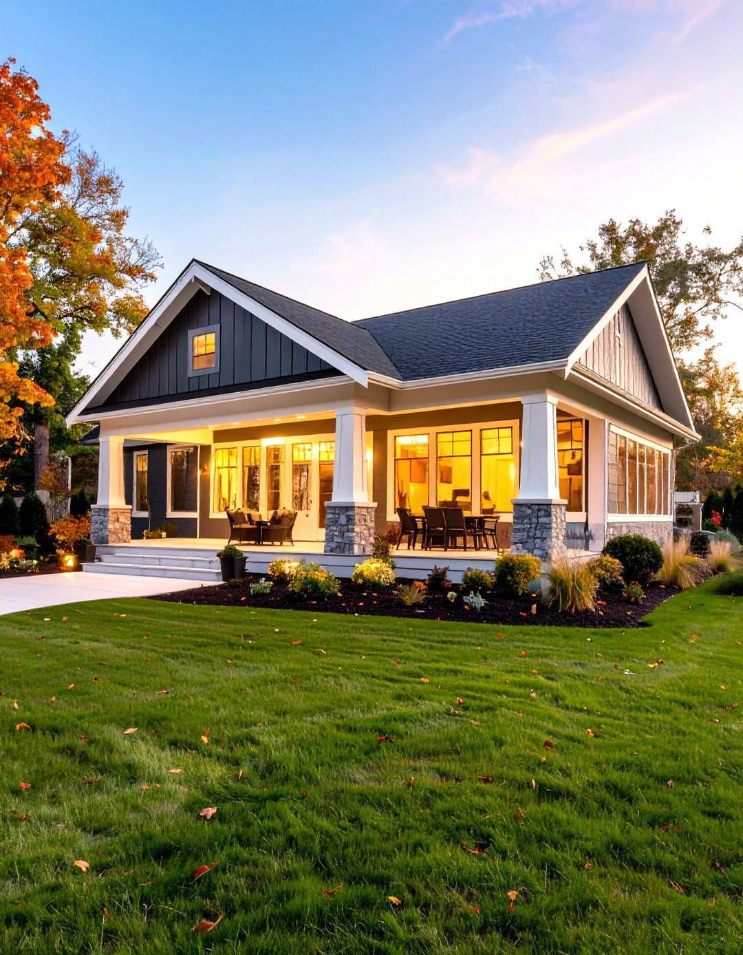 Ranch Style Black and White House Exterior - 20 Black and White House Exterior Ideas
