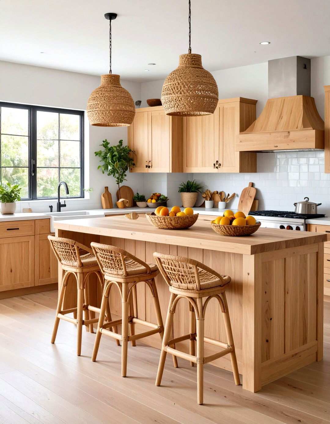 Rattan Seated Breakfast Bar Kitchen - 20 70s Kitchen Ideas