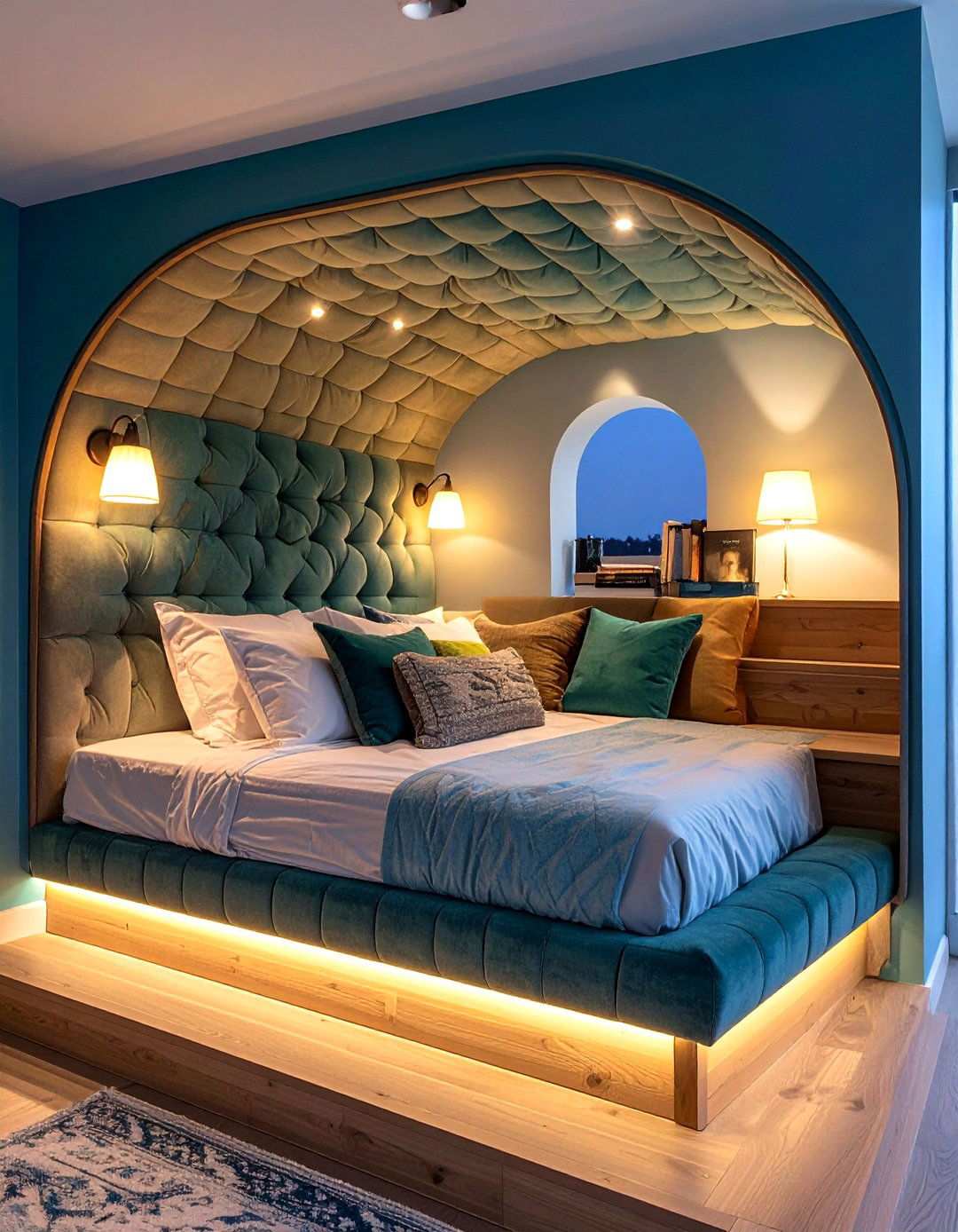 Reading Below Sleeping Above Combo Nook - 20 Bed Nook Ideas