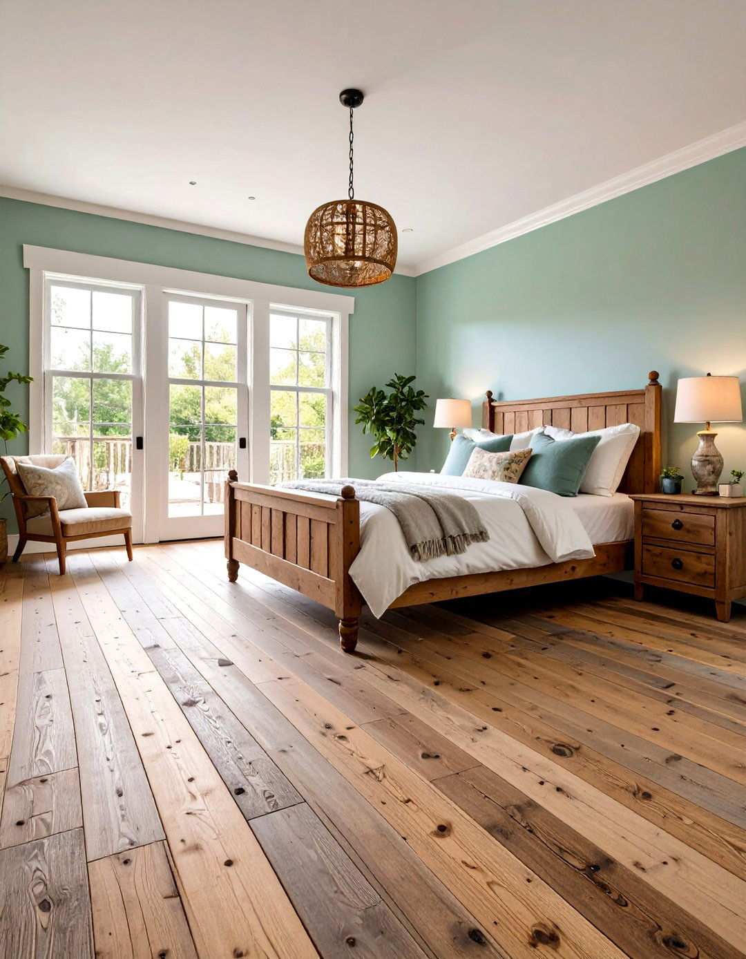 Reclaimed Wood Bedroom Flooring Loaded with History - 20 Bedroom Flooring Ideas